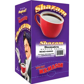 Shazam Coffee Pods, Sumatra, Medium, 15/BX