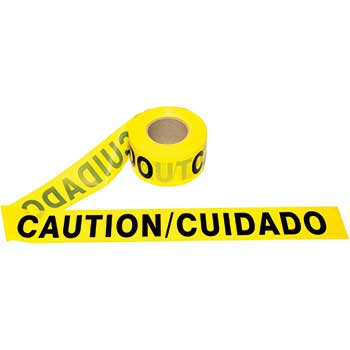 Cordova Safety Barricade Tape, CAUTION/CUIDADO, Yellow