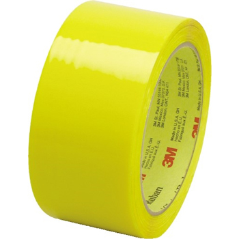 3M 373 Carton Sealing Tape, 2.5 Mil, 2&quot; x 55 yds., Yellow, 6/CS