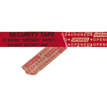 Tape Logic Secure Tape Strips, 2.5 Mil, 2&quot; x 9&quot;, Red, 100/CS