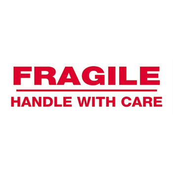 Tape Logic&#174; Pre-Printed Acrylic Carton Sealing Tape, &quot;Fragile Handle With Care&quot;, 2&quot; x 55 yds., 2.2 Mil, Red/White, 6 Rolls/Case