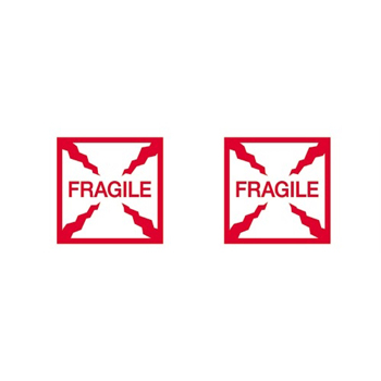 Tape Logic Pre-Printed Carton Sealing Tape, &quot;Fragile (Box)&quot;, 2.2 Mil, 2&quot; x 55 yds., Red/White, 18/CS