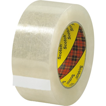 3M 313 Acrylic Carton Sealing Tape, 2&quot; x 55 yds., 2.5 Mil, Clear, 36 Rolls/Case
