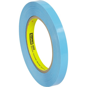 3M 8898 Tensilized Poly Strapping Tape, 4.6 Mil, 1/2&quot; x 60 yds., Blue, 12/CS