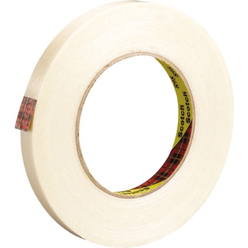 3M 898 Strapping Tape, 6.6 Mil, 1/2&quot; x 60 yds., Clear, 72/CS
