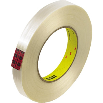 3M 890MSR Strapping Tape, 8.0 Mil, 3/4&quot; x 60 yds., Clear, 12/CS