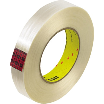 3M 890MSR Strapping Tape, 8.0 Mil, 1&quot; x 60 yds., Clear, 12/CS