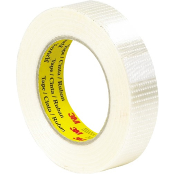 3M 8959 Bi-Directional Strapping Tape, 5.7 Mil, 1&quot; x 55 yds., Clear, 36/CS