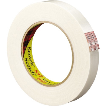 3M 897 Strapping Tape, 1&quot; x 60 yds., 6.0 Mil, Clear, 36 Rolls/Case