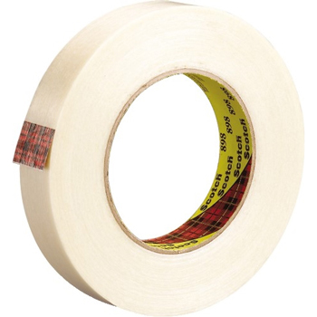 3M 898 Strapping Tape, 6.6 Mil, 1&quot; x 60 yds., Clear, 36/CS