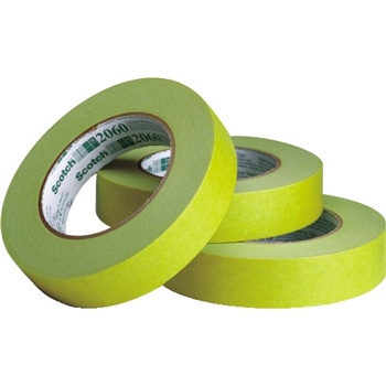 3M 2060 Masking Tape, 1&quot; x 60 yds., 6.0 Mil, Green, 36 Rolls/Case