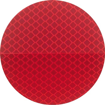 3M 989 Reflective Labels, 3&quot; Round, Red, 50/CS