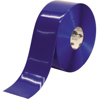 Mighty Line Deluxe Safety Tape, 60 Mil PVC, 4&quot; x 100&#39;, Blue