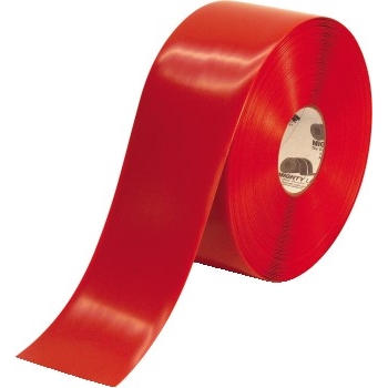 Mighty Line Deluxe Safety Tape, 60 Mil PVC, 4&quot; x 100, &#39; Red