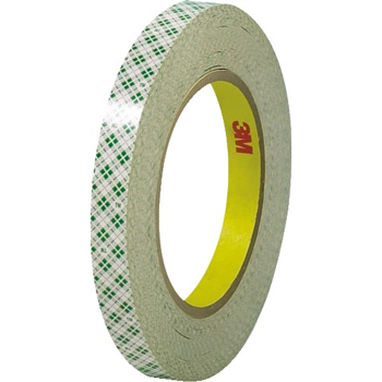 3M Double Sided Masking Tape, 6.0 Mil, 1/2&quot; x 36 yds., Off-White, 72/CS