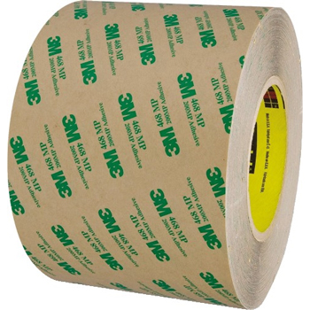 3M 468MP Adhesive Transfer Tape, Hand Rolls, 5.0 Mil, 6&quot; x 60 yds., Clear, 1/CS