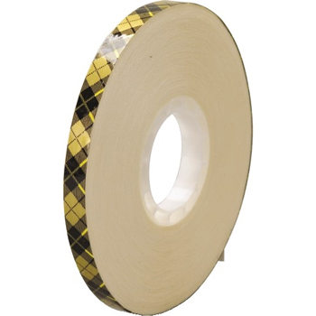 3M 908 Adhesive Transfer Tape, 2.0 Mil, 1/4&quot; x 36 yds., Clear, 72/CS