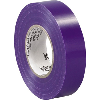 W.B. Mason Co. Electrical Tape, 7.0 Mil, 3/4&quot;x 20 yds., Purple, 10/CS