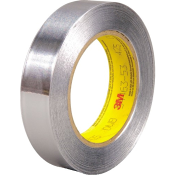 3M 425 Aluminum Foil Tape, 4.6 Mil, 1&quot; x 60 yds., Silver, 1/CS