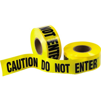 W.B. Mason Co. Barricade Tape, &quot;Caution Do Not Enter&quot;, 3.0 Mil, 3&quot; x 1000&#39;, Yellow/Black, 4/CS