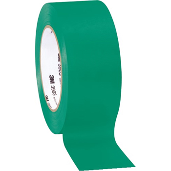 3M 3903 Duct Tape, 2&quot; x 50 yds., 6.3 Mil, Green, 3 Rolls/Case