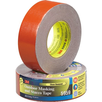 3M 5959 Duct Tape, 2&quot; x 45 yds., 12.0 Mil, Red, 3 Rolls/Case