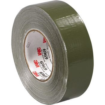 3M 6969 Duct Tape, 2&quot; x 60 yds., 10.7 Mil, Olive Green, 24 Rolls/Case