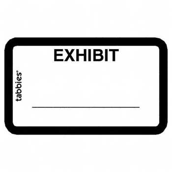 Tabbies Label, Exhibit, White, 252/PK