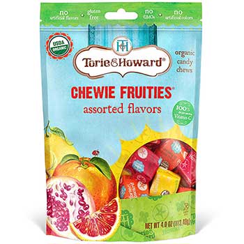 Torie &amp; Howard Chewies Fruities, Organic Assorted, 4 oz., 6/BX