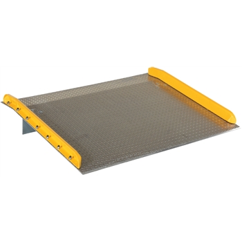 Vestil Aluminum Truck Dock Board with Steel Safety Curb, 10000 lb. Capacity, 60&quot; W x 48&quot; L, 7&quot; Height Difference