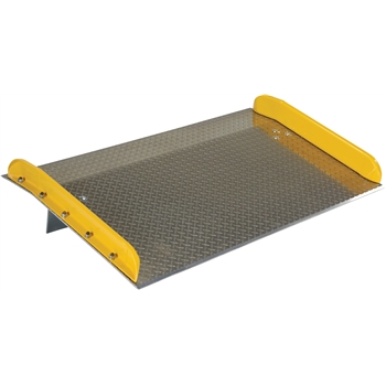 Vestil Aluminum Truck Dock Board with Steel Safety Curb, 20000 lb. Capacity, 60&quot; W x 36&quot; L, 5&quot; Height Difference
