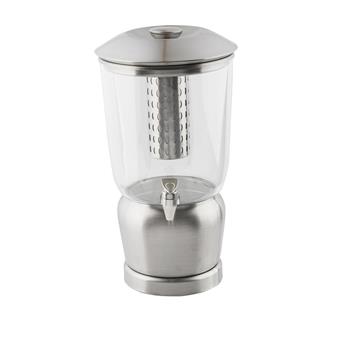 TableCraft Single Upscale Beverage Dispenser, 2.5 gal, 10.75 in x 11.5 in x 19.5 in, Tritan and Stainless Steel