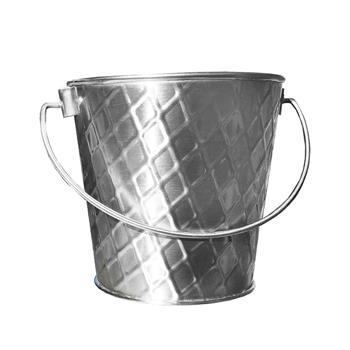 TableCraft Lattice Collection Pail, 5 in x 4 in x 4 in, Stainless Steel