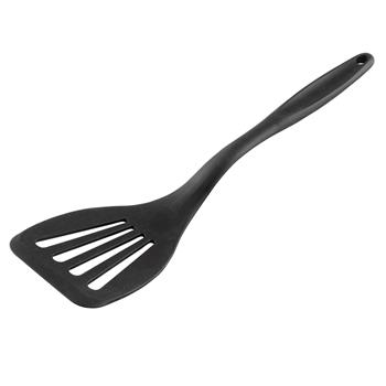 TableCraft Black Silicone Slotted Spatula, 3.25 in x 2.5 in x 12.875 in