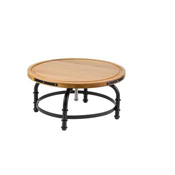 TableCraft Industrial Collection Round Rotating Cake Stand, 13 in x 13 in x 6.375 in, Wood