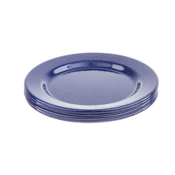 TableCraft Enamelware Collection Round Plate, 7.875 in x 7.875 in x 0.5625 in, Blue