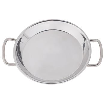 TableCraft Mini Paella Pan With Handles, 6 oz, 7.5 in x 5.875 in x 0.625 in, Stainless Steel