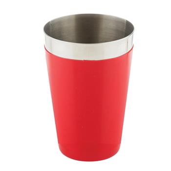 TableCraft Cocktail Shaker, 16 oz, Stainless Steel, Red