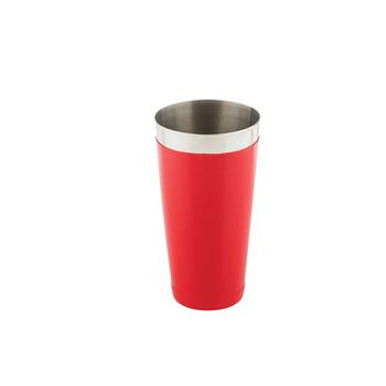 TableCraft Cocktail Shaker, 28 oz, Stainless Steel, Red
