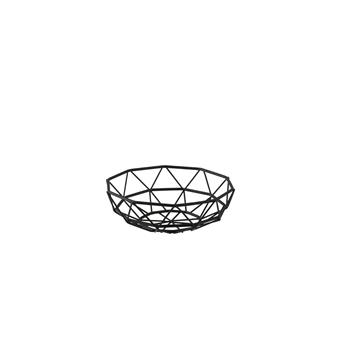 TableCraft Delta Collection Round Basket, 6 in, Powder Coated, Black