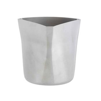 TableCraft Triangular Fry Cup, 12 oz, 3.5 in x 3.25 in x 3.375 in, Brushed Finish, Stainless Steel