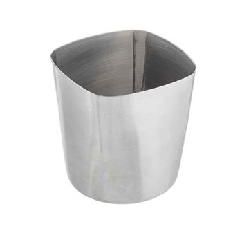 TableCraft Square Fry Cup, 13 oz, 3.125 in x 3.125 in x 3.375 in, Brushed Finish, Stainless Steel