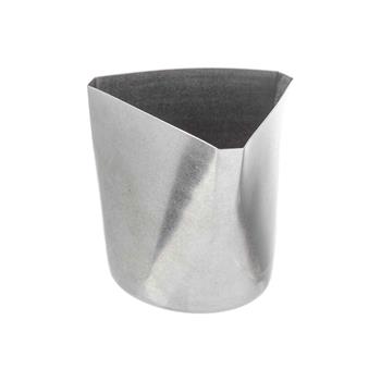 TableCraft Triangular Fry Cup, 12 oz, 3.5 in x 3.25 in x 3.375 in, Stone Washed Finish, Stainless Steel