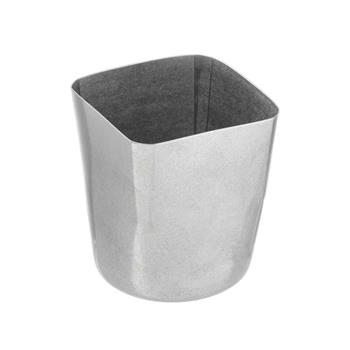 TableCraft Square Fry Cup, 13 oz, 3 in x 3 in x 3.375 in, Stone Washed Finish, Stainless Steel
