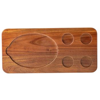 TableCraft Fajita Serving Board, Rectangle, 18.5 in in x 8.75 in in x .75 in, Acacia