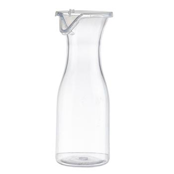 TableCraft Resealable Water Server, 19 oz, 3 in x 3 in x 8.75 in, Polycarbonate, Clear