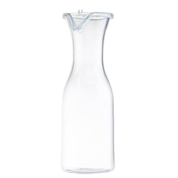 TableCraft Resealable Water Server, 36 oz, 3.75 in x 3.75 in x 10.75 in, Polycarbonate, Clear