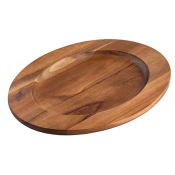 TableCraft Underliner for Cast Iron Oval Skillet, 12.375&quot; x 9.375&quot; x 0.6875&quot;, Wood