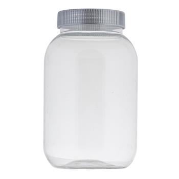 TableCraft Plastic Mason Jar with Lid, 32 oz, 3.9375 in x 3.9375 in x 6.5 in, Polyethylene Terephthlate Glycol, Clear
