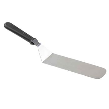 TableCraft 15&quot;L Turner, Solid, Stainless Steel with White Black Plastic Handle